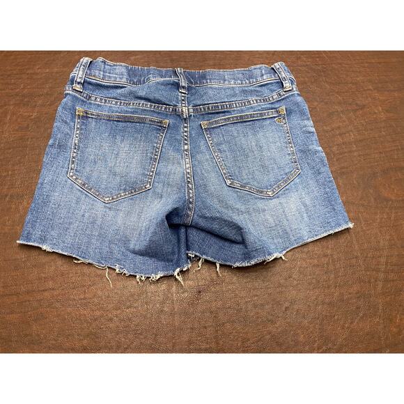 Madewell Maternity High Rise Denim Cutoff Short Elastic Adjustable Waist Size 27 - Picture 2 of 6